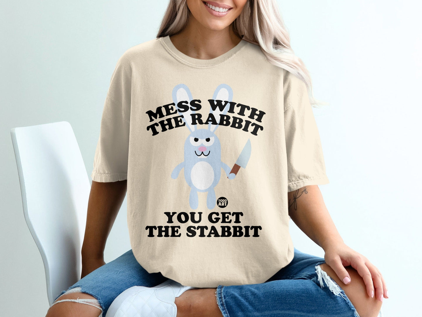 Mess With The Rabbit You Get The Stabbit T-shirt