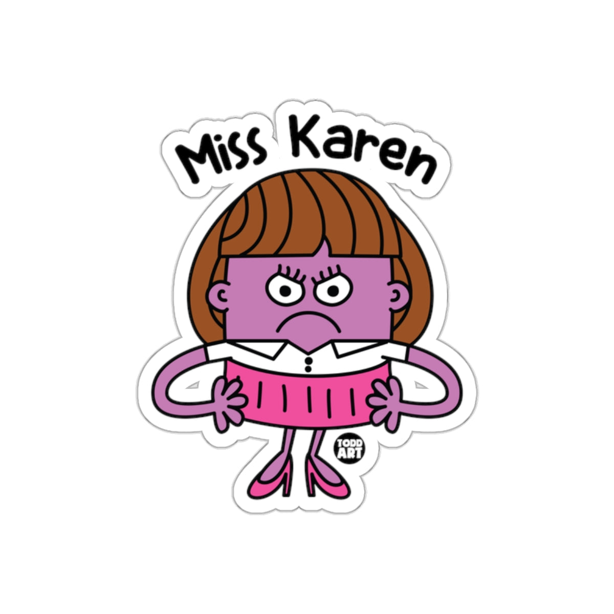 Miss Karen Todd Art Sticker Perfect for Laptops