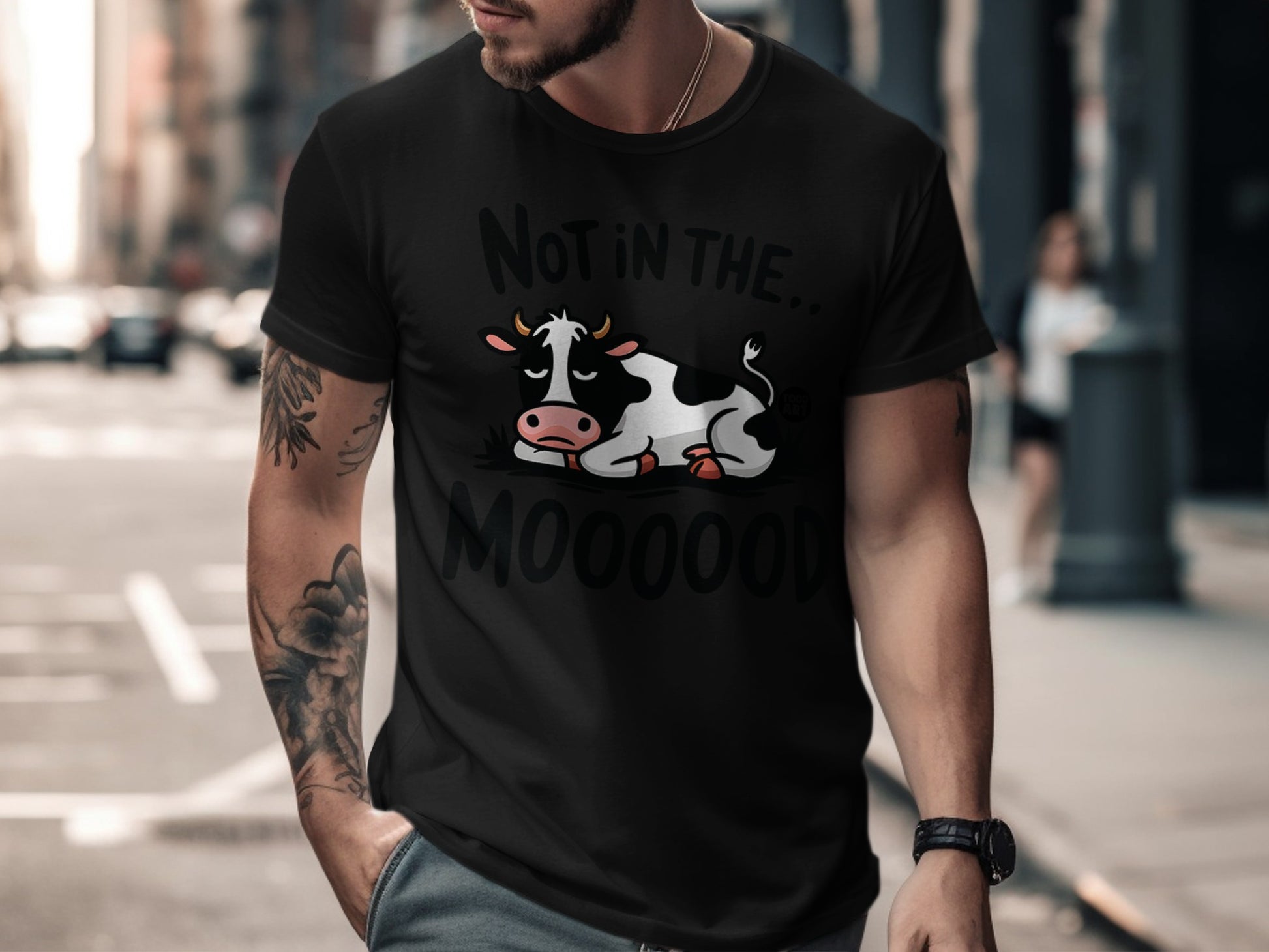 Not in the Moooood Graphic Tee Shirt