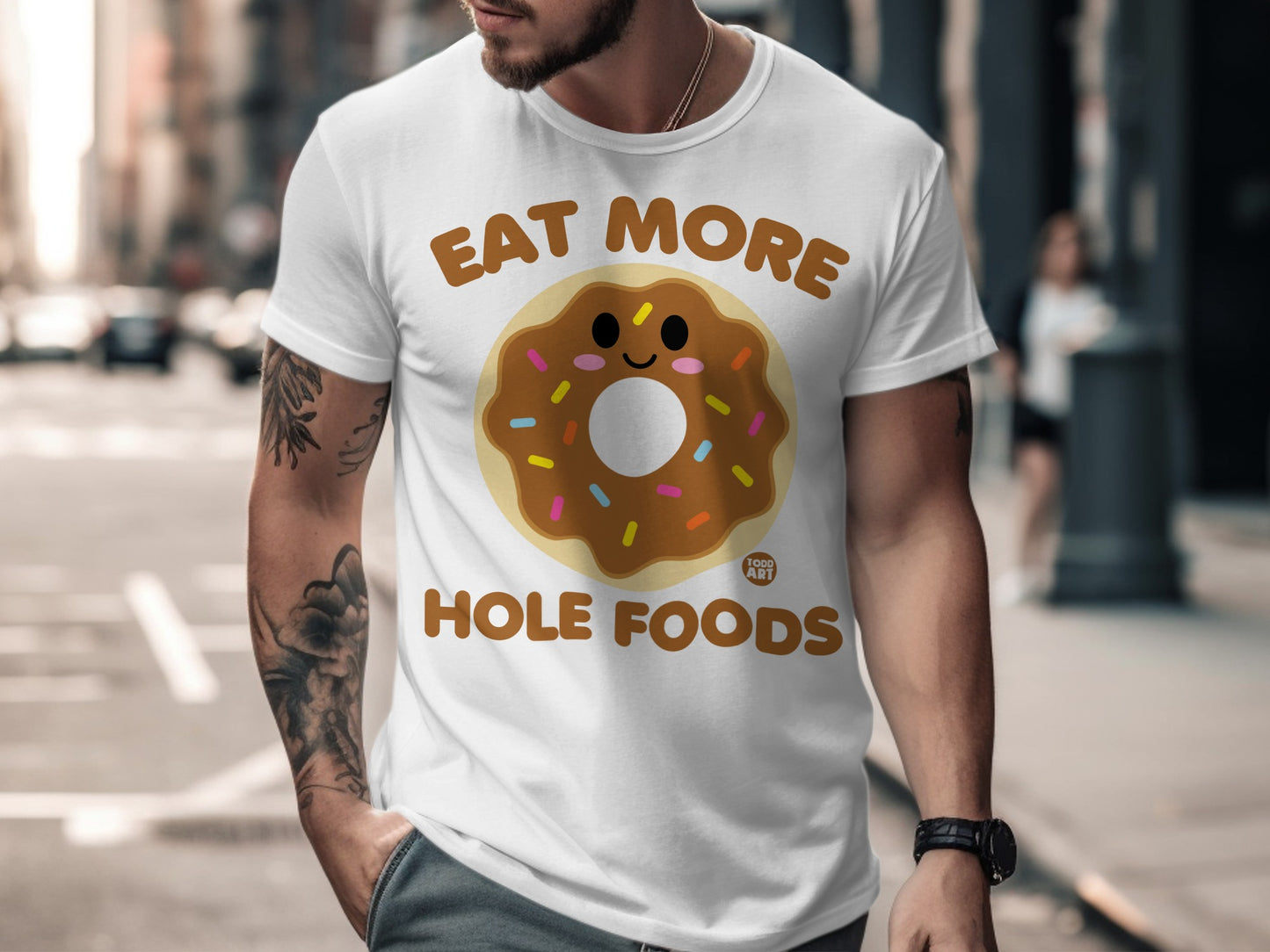 Eat More Hole Foods Donut Graphic Tee Shirt