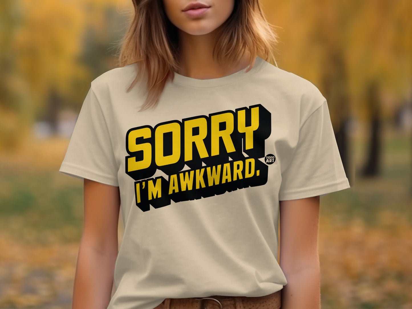 Sorry I'm Awkward Graphic Tee Tshirt for Casual Wear