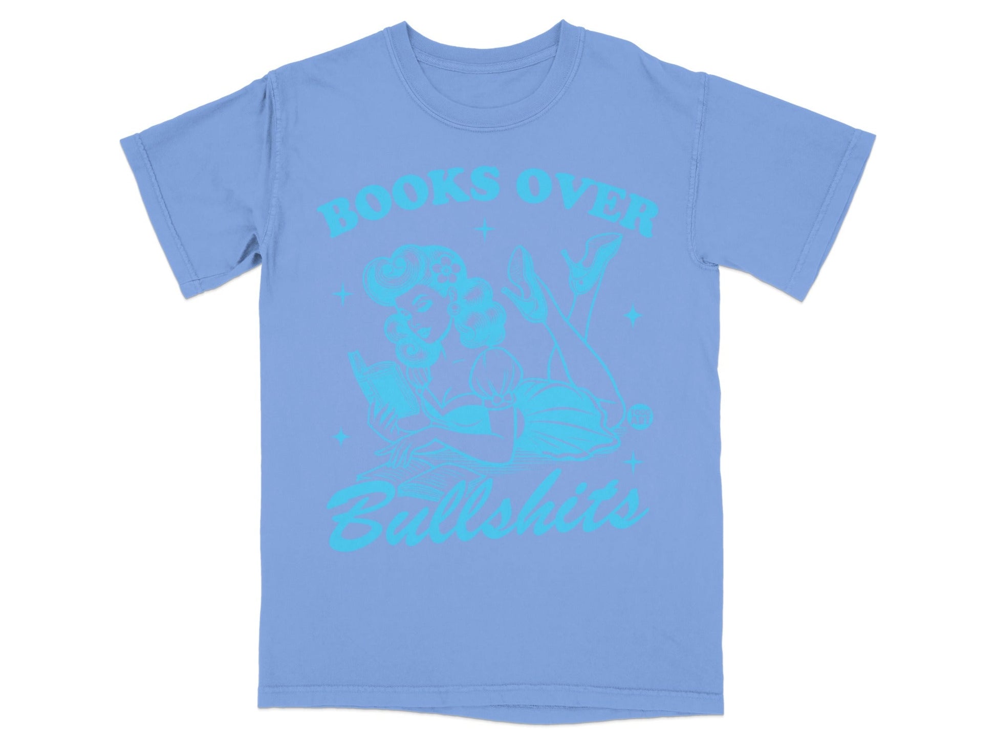 Books Over Bullshits Graphic Tee Shirt