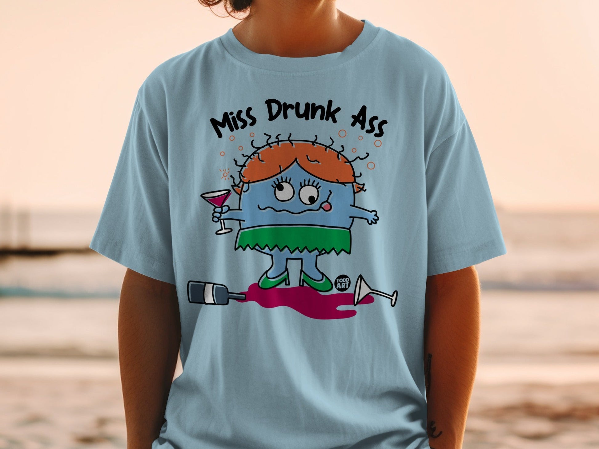 Miss Drunk Ass Cute and Funny Drinking T-shirt