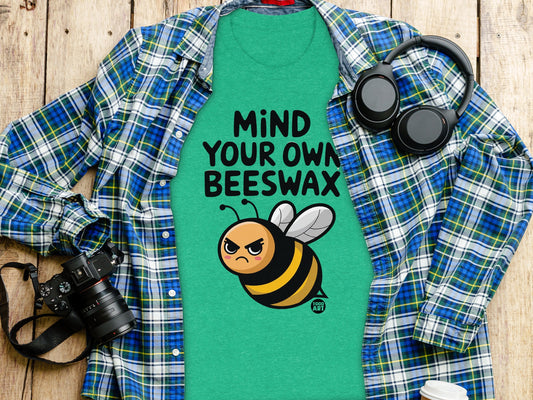 Mind Your Own Beeswax Angry Bee Graphic T-shirt