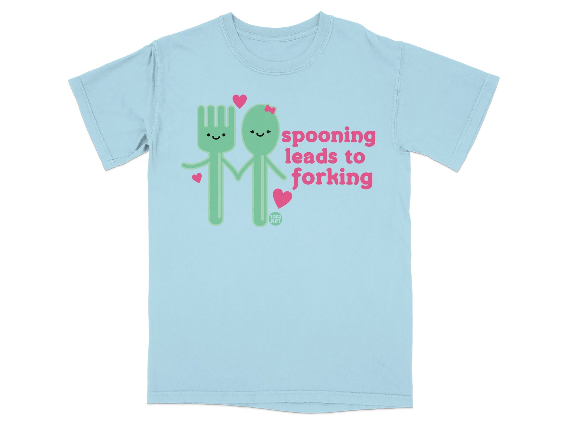 Spoon Fork Graphic Spooning Leads To Forking T-shirt Product Type