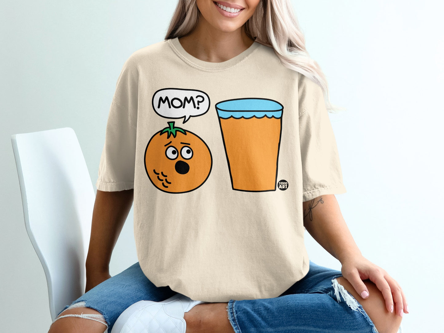 Surprised Orange Juice MOM Bubble Cartoon product type