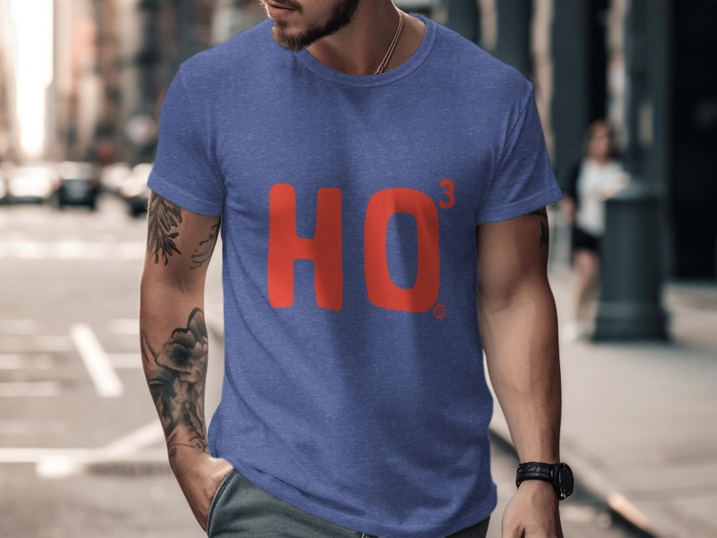 HO3 Graphic Tee Shirt with Bold Orange Letters
