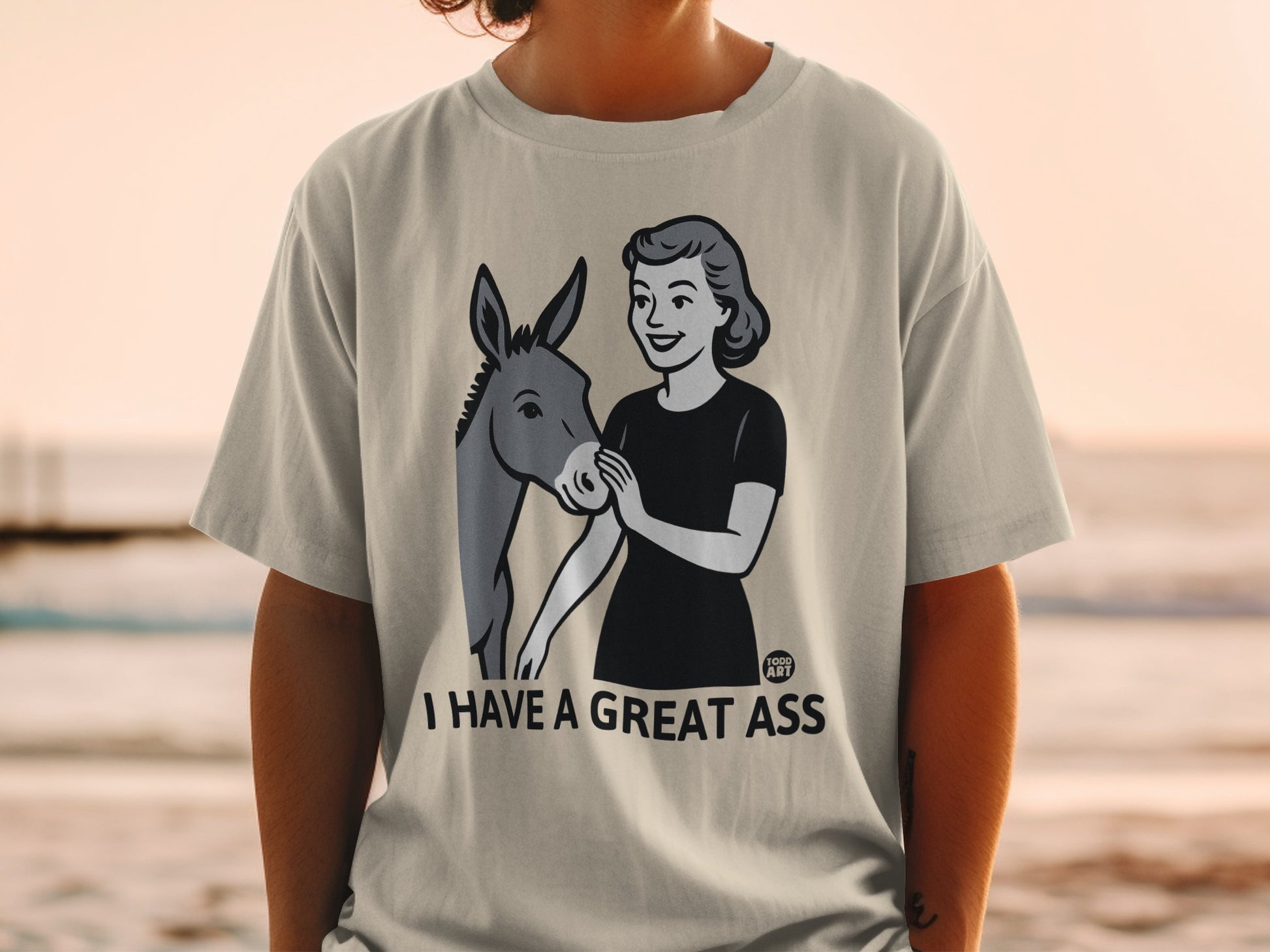 I Have A Great Ass Retro Graphic Funny T-Shirt
