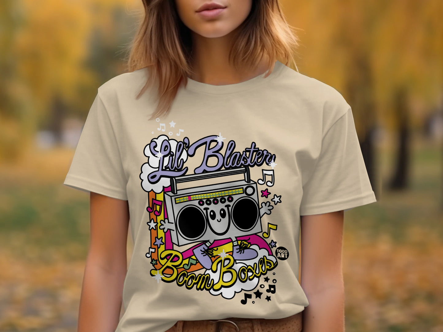 Lil Blaster Boom Box Cartoon Graphic T-Shirt