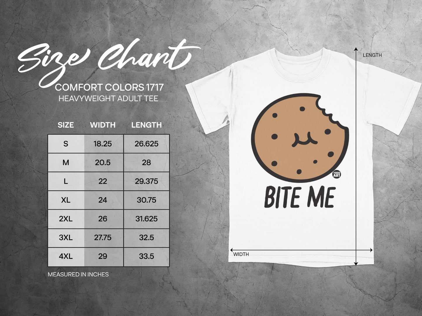 Bite Me Cookie Graphic Comfort Colors Adult Tee