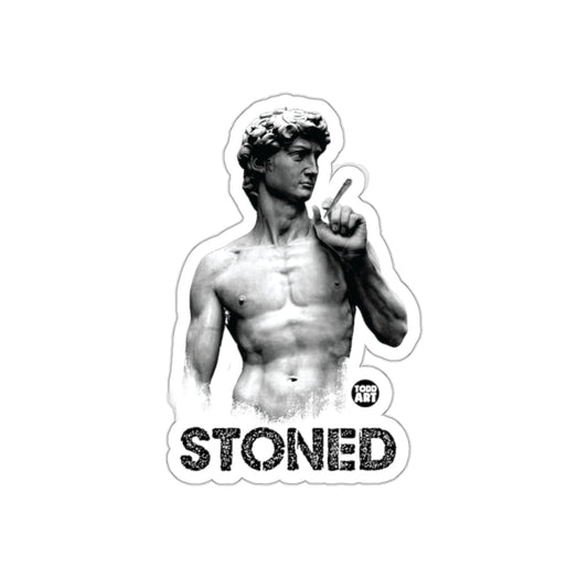 Stoned David Statue Sticker Featuring Todd Art