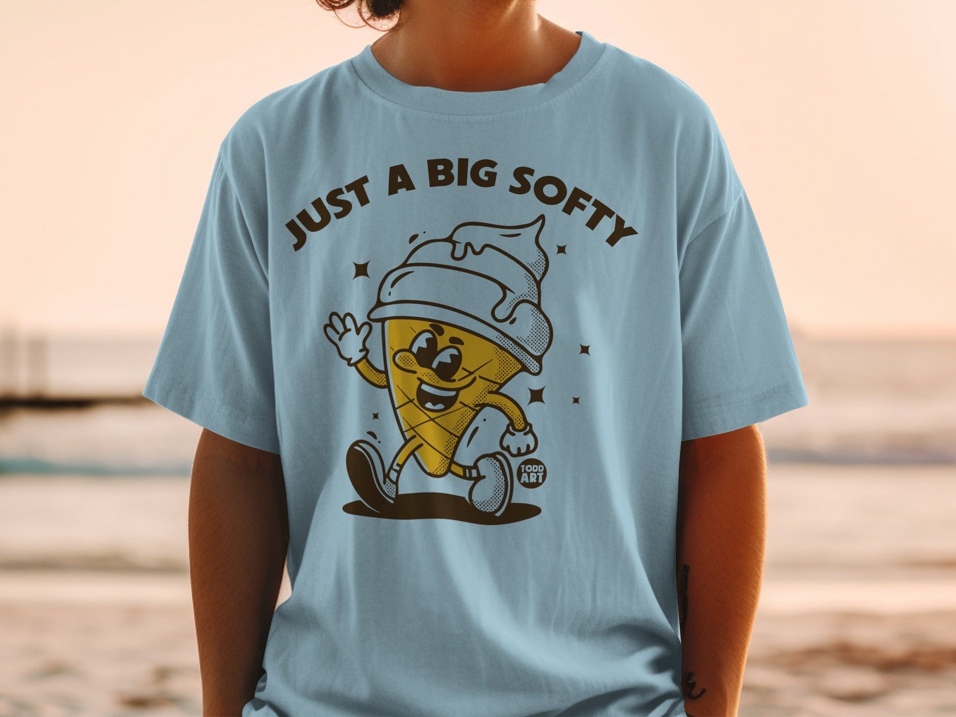 Just a Big Softy Ice Cream Graphic T-Shirt