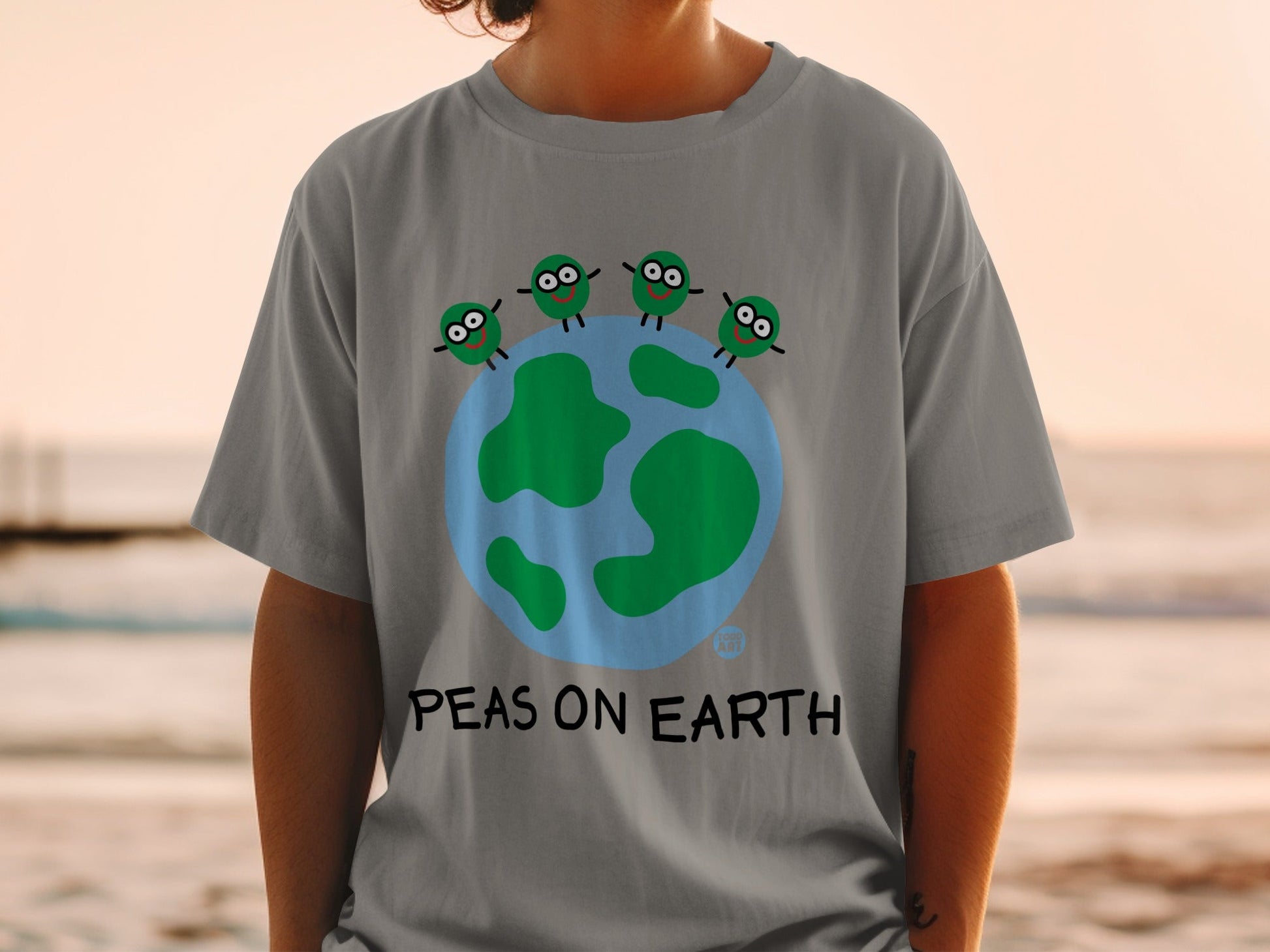 Peas On Earth Cute Cartoon Design T-Shirt