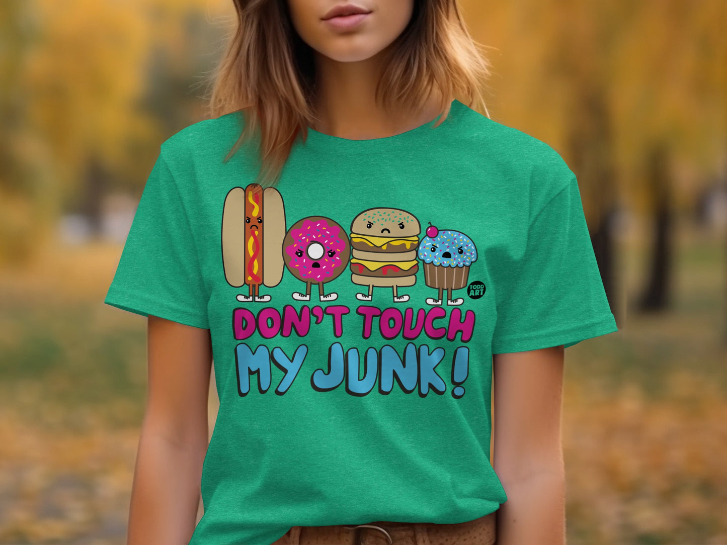 Funny Don't Touch My Junk Graphic Tee Shirt