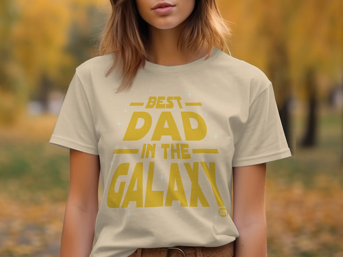 Best Dad in the Galaxy Graphic Tee Gift for Fathers