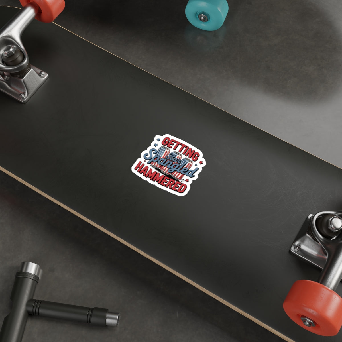 Getting Smashed Not a Crime Funny Skateboard Sticker