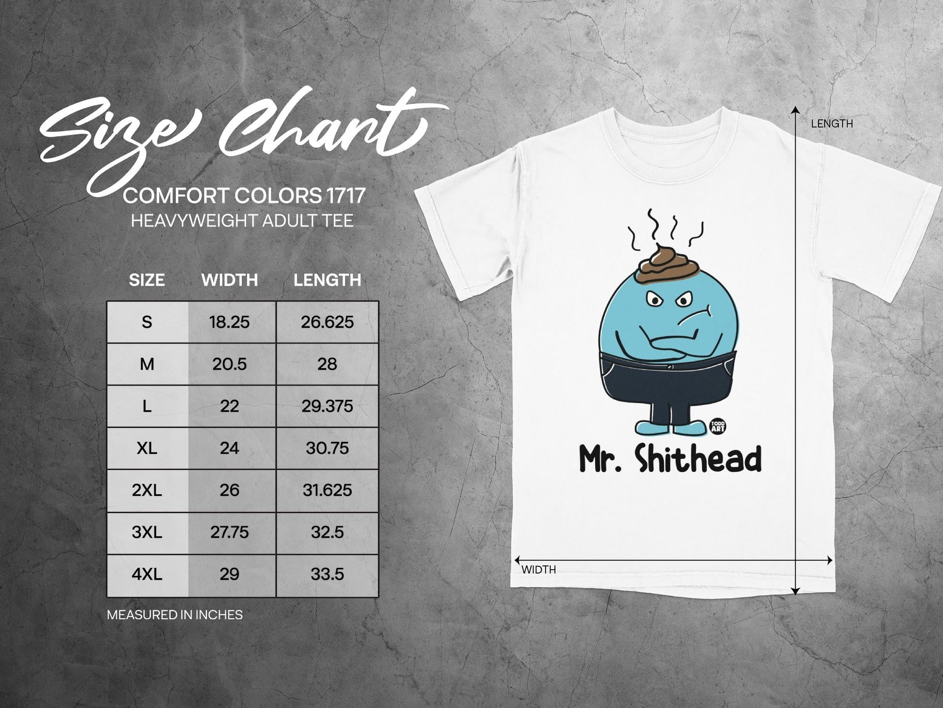 Mr. Shithead Heavyweight Adult Tee Graphic Shirt