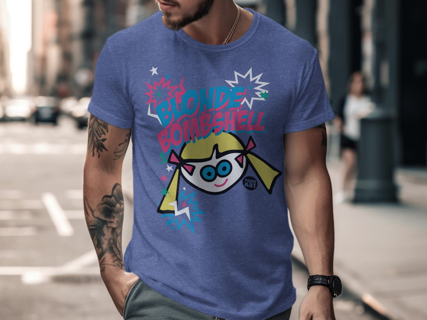 Blonde Bombshell Shirt Cartoon Character Tee Product