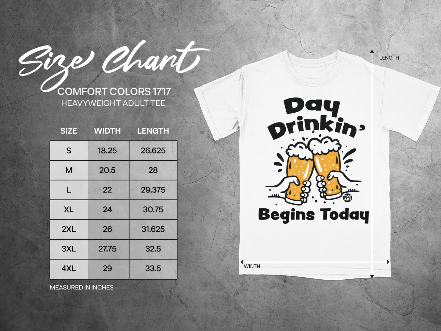 Day Drinkin' Begins Today Heavyweight Adult Tee