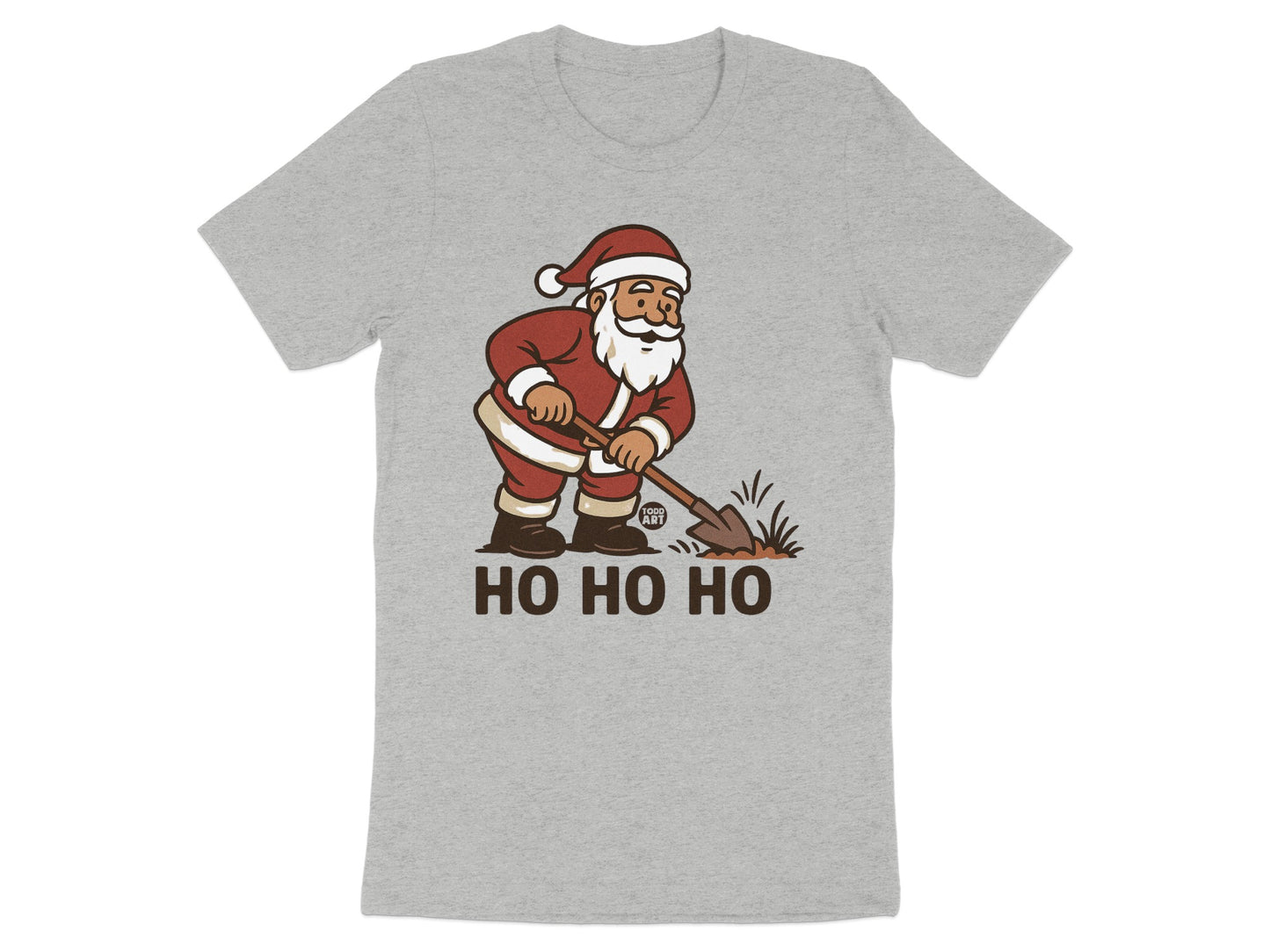 Funny Santa Digging Garden T-Shirt Christmas gift