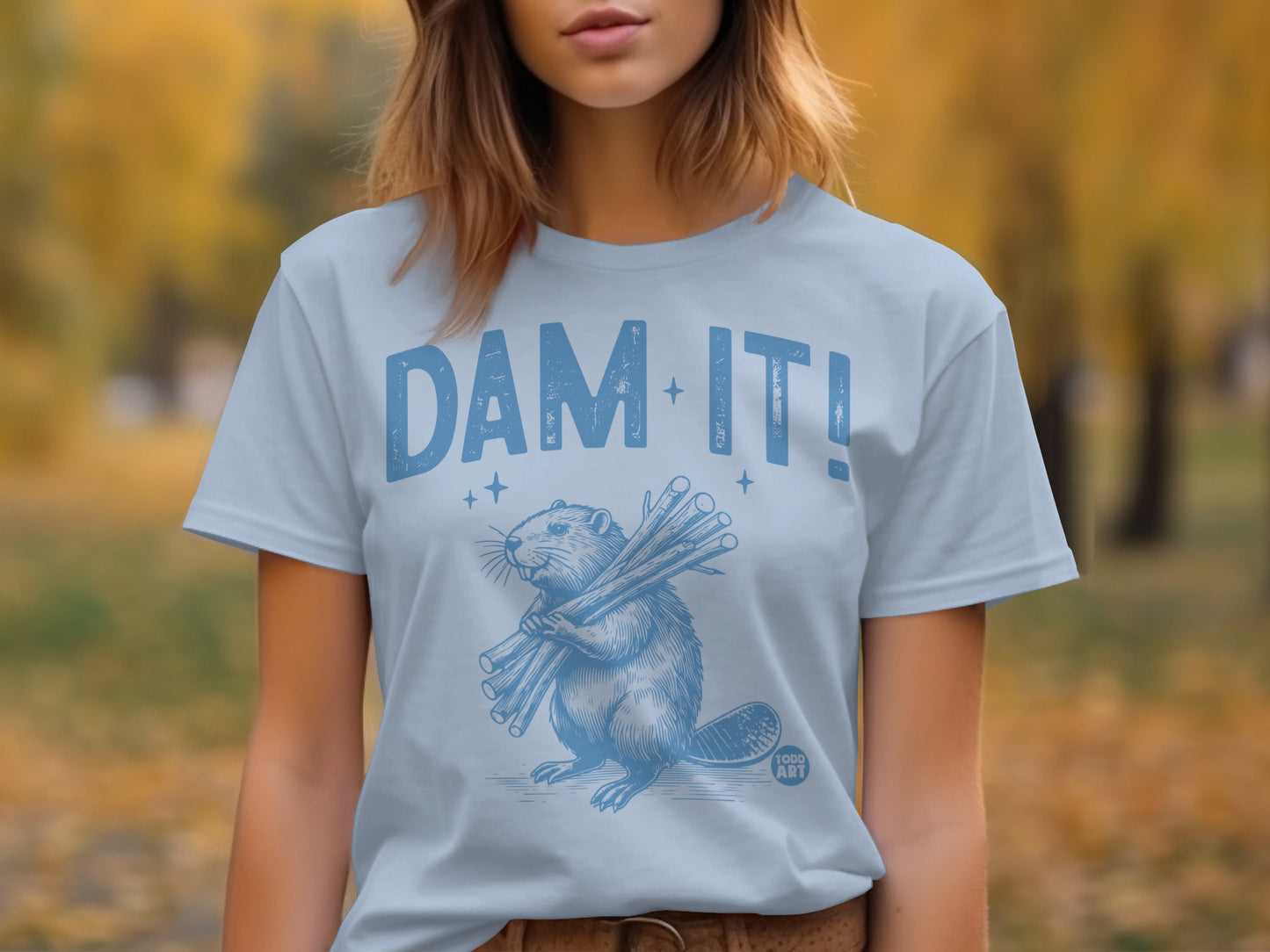 DAM IT laid-back beaver graphic t-shirt