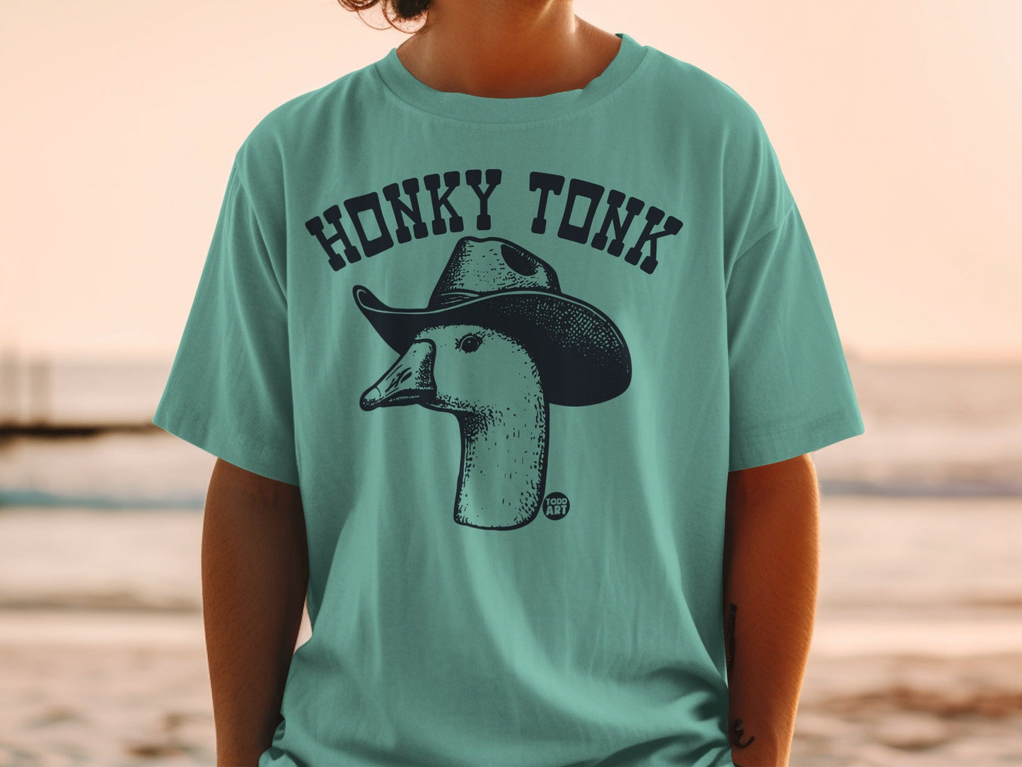 Honky Tonk Cowboy Duck Graphic Tee product