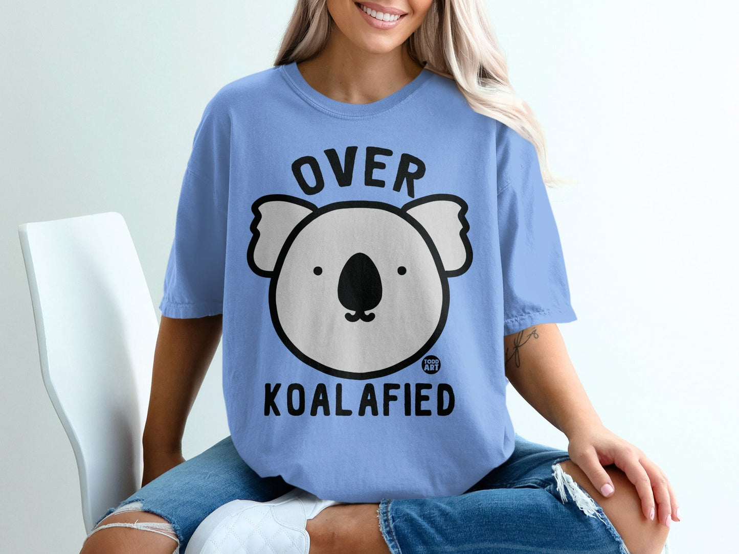 Over Koalafied Graphic T-Shirt Cute Animal Design