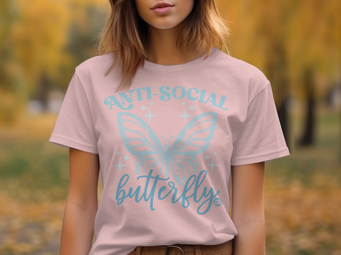 Anti-Social Butterfly Graphic Tee for Women product