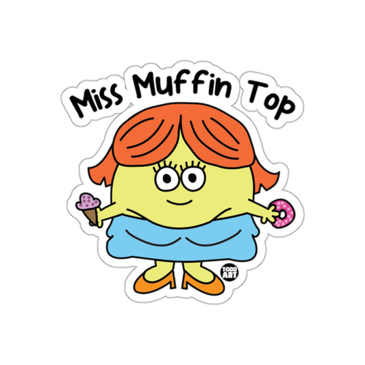Miss Muffin Top Character Illustration Sticker