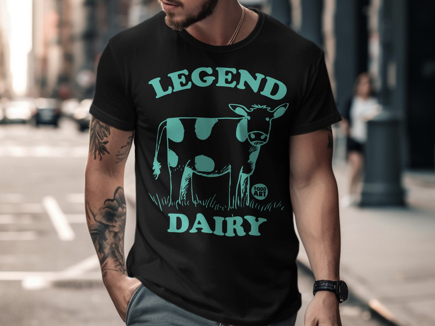 Legend Dairy Todd Art Cow Graphic T-Shirt
