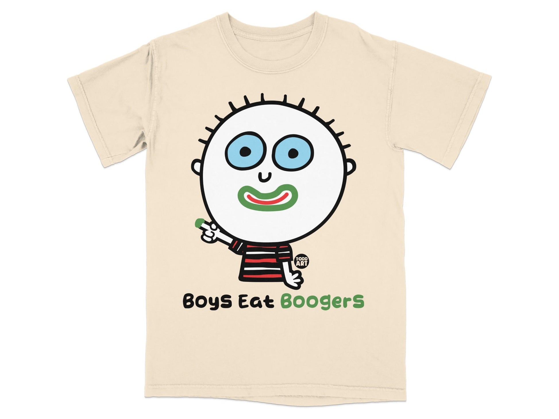 Boys Eat Boogers Funny Graphic Tee Shirt