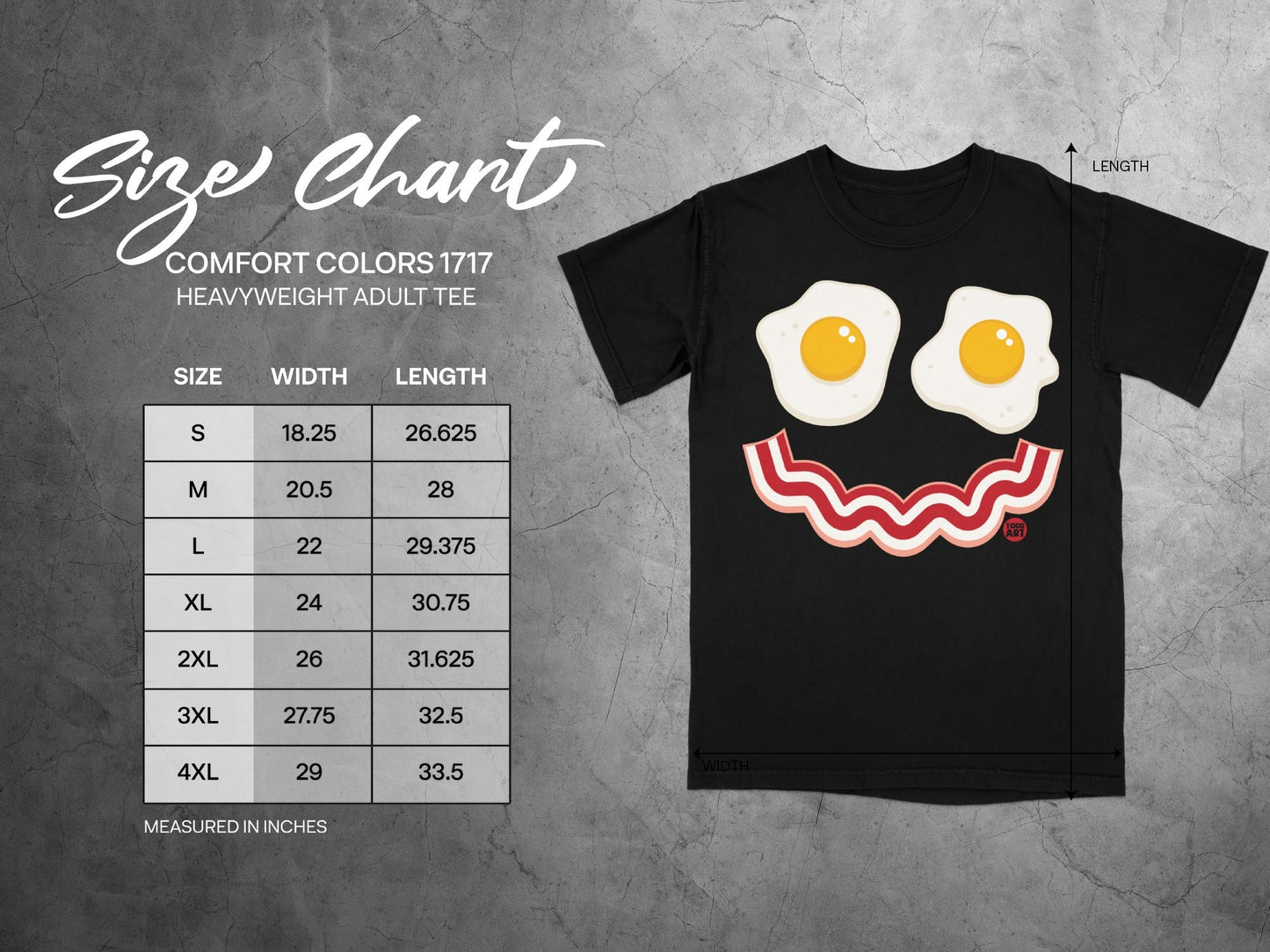 Funny Breakfast Eggs and Bacon Graphic Tee Shirt