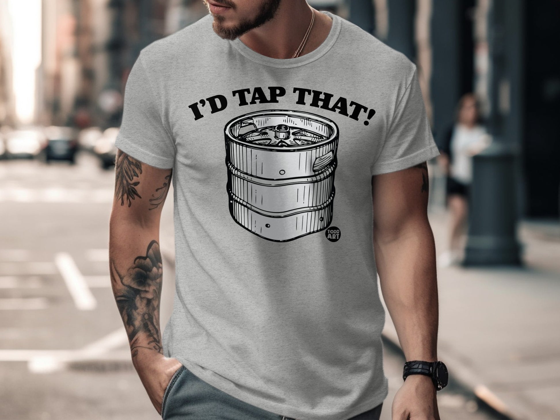 I'd Tap That Keg Graphic T-Shirt Men's Apparel
