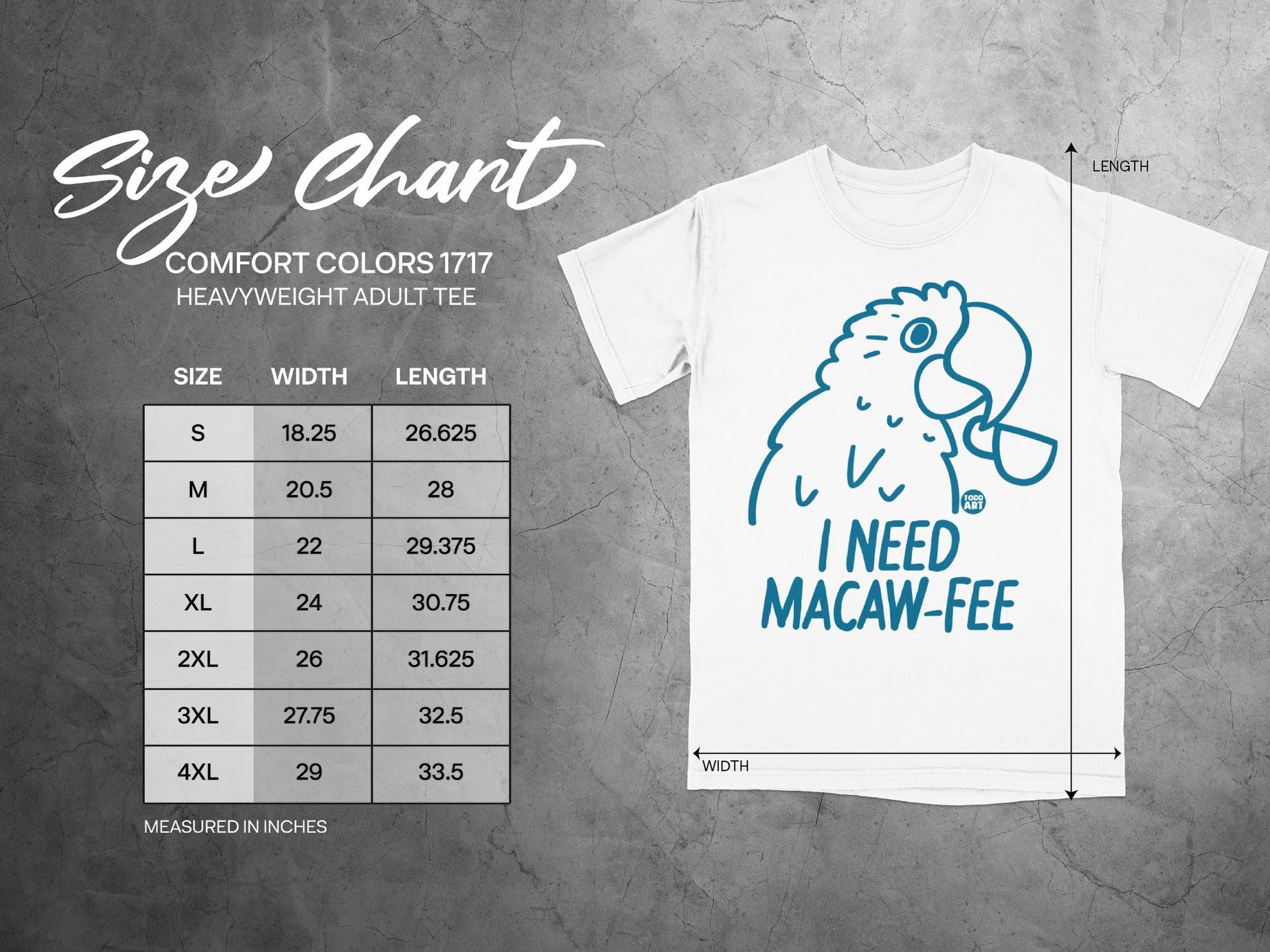 I Need Macaw-Fee Parrot Graphic Adult Tee Product