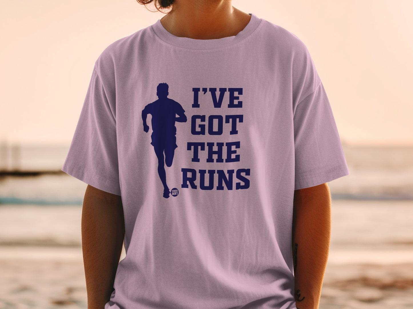 I'VE GOT THE RUNS Runner Graphic Lavender T-Shirt product type