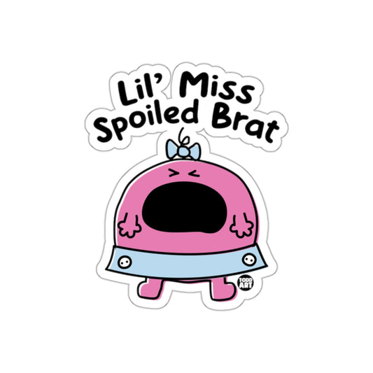 Lil' Miss Spoiled Brat Cartoon Character Sticker