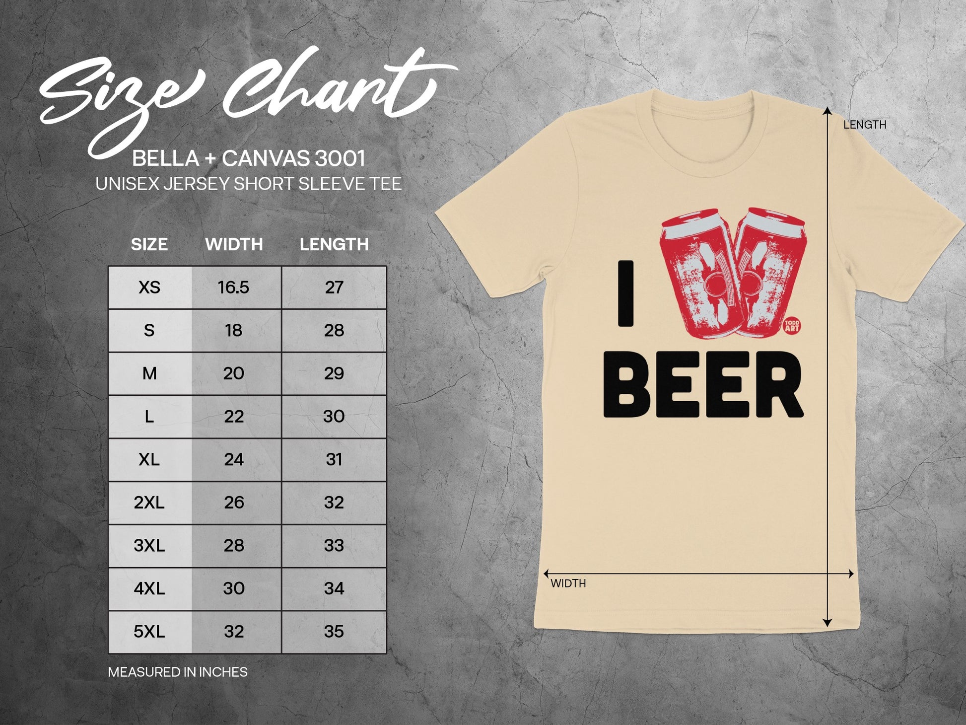 I Beer Graphic Unisex Jersey Short Sleeve Tee