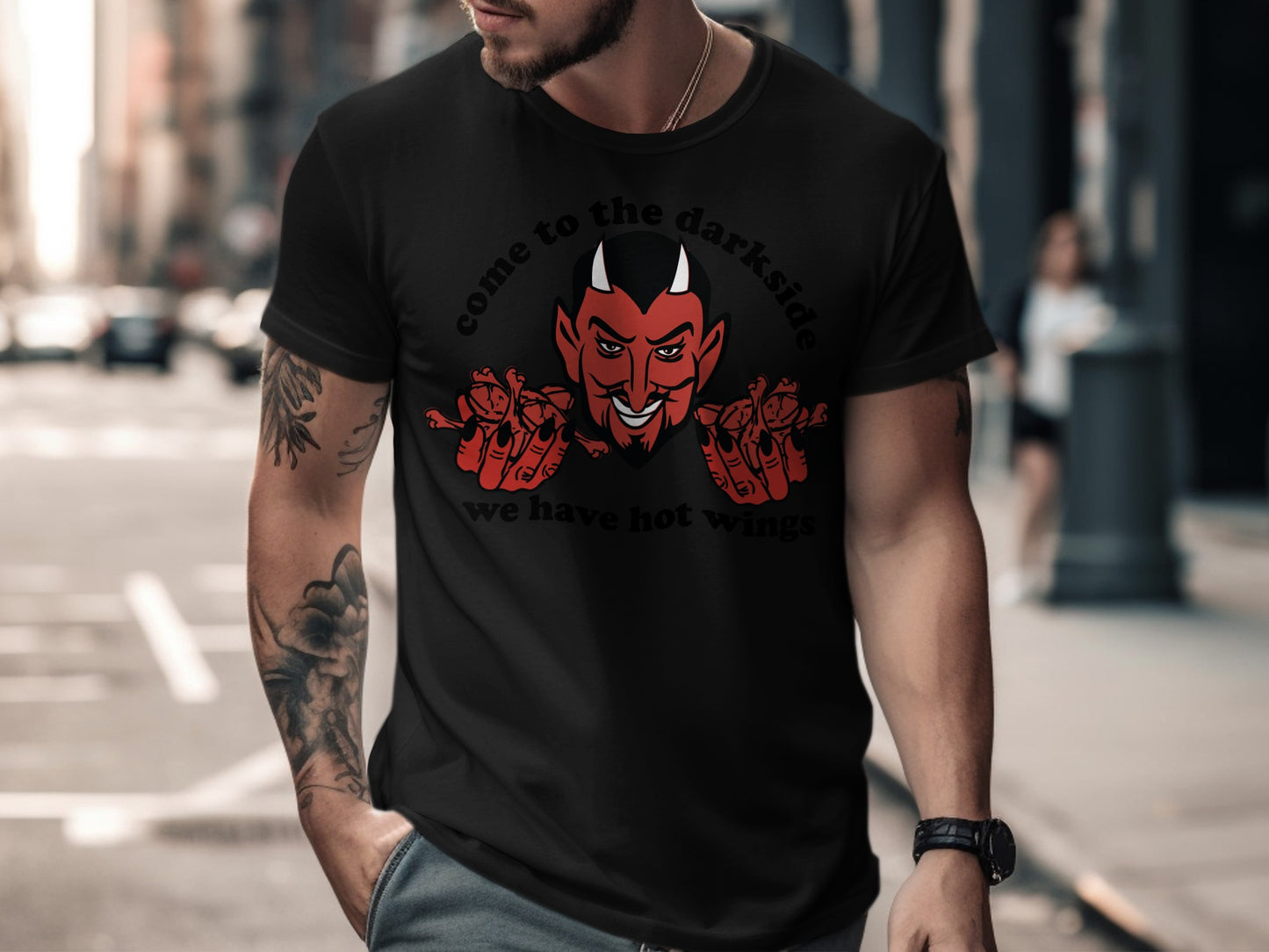 Come to the Darkside We Have Hot Wings t-shirt