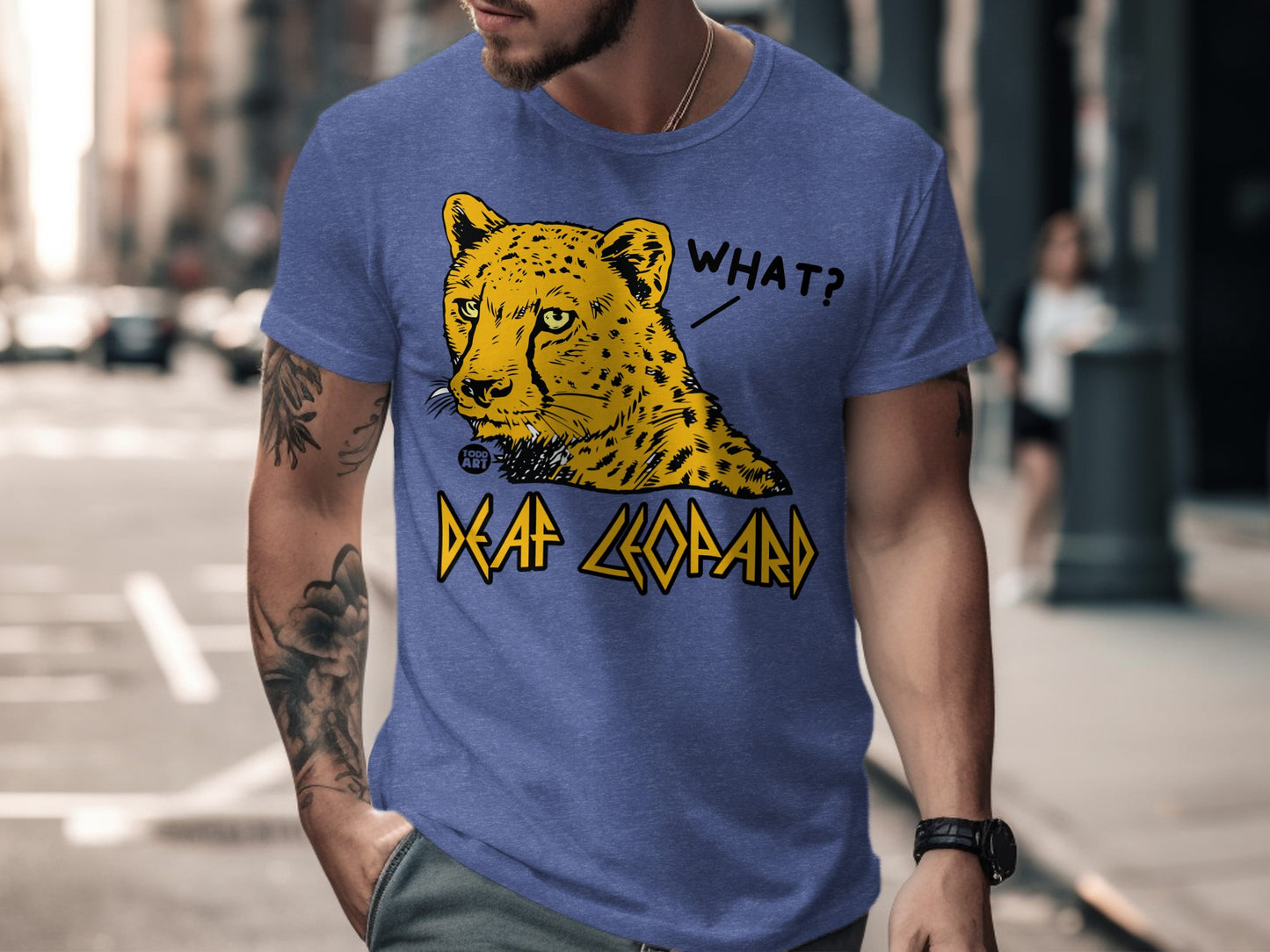 What Deaf Leopard Graphic T-Shirt for Music Fans