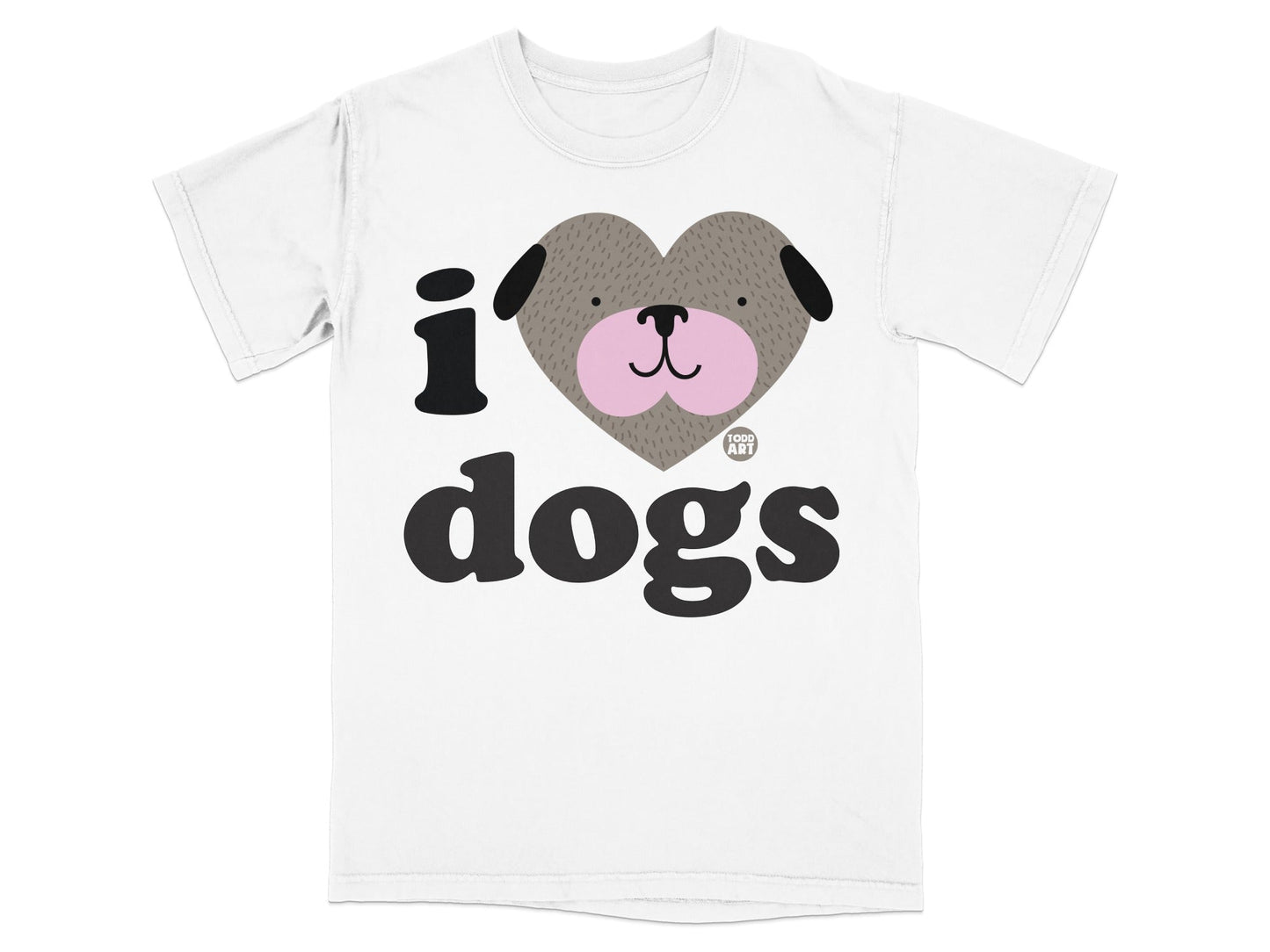 I Heart Dogs Cute Graphic T-Shirt for Dog Lovers
