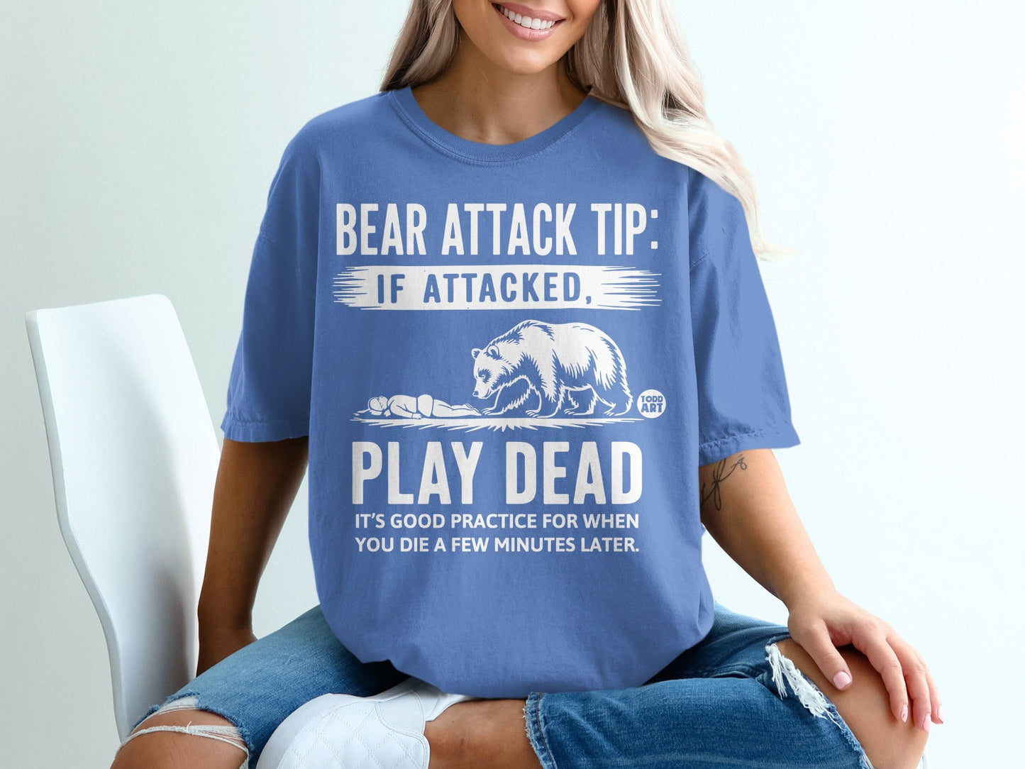 Bear Attack Tip If Attacked Play Dead T-shirt
