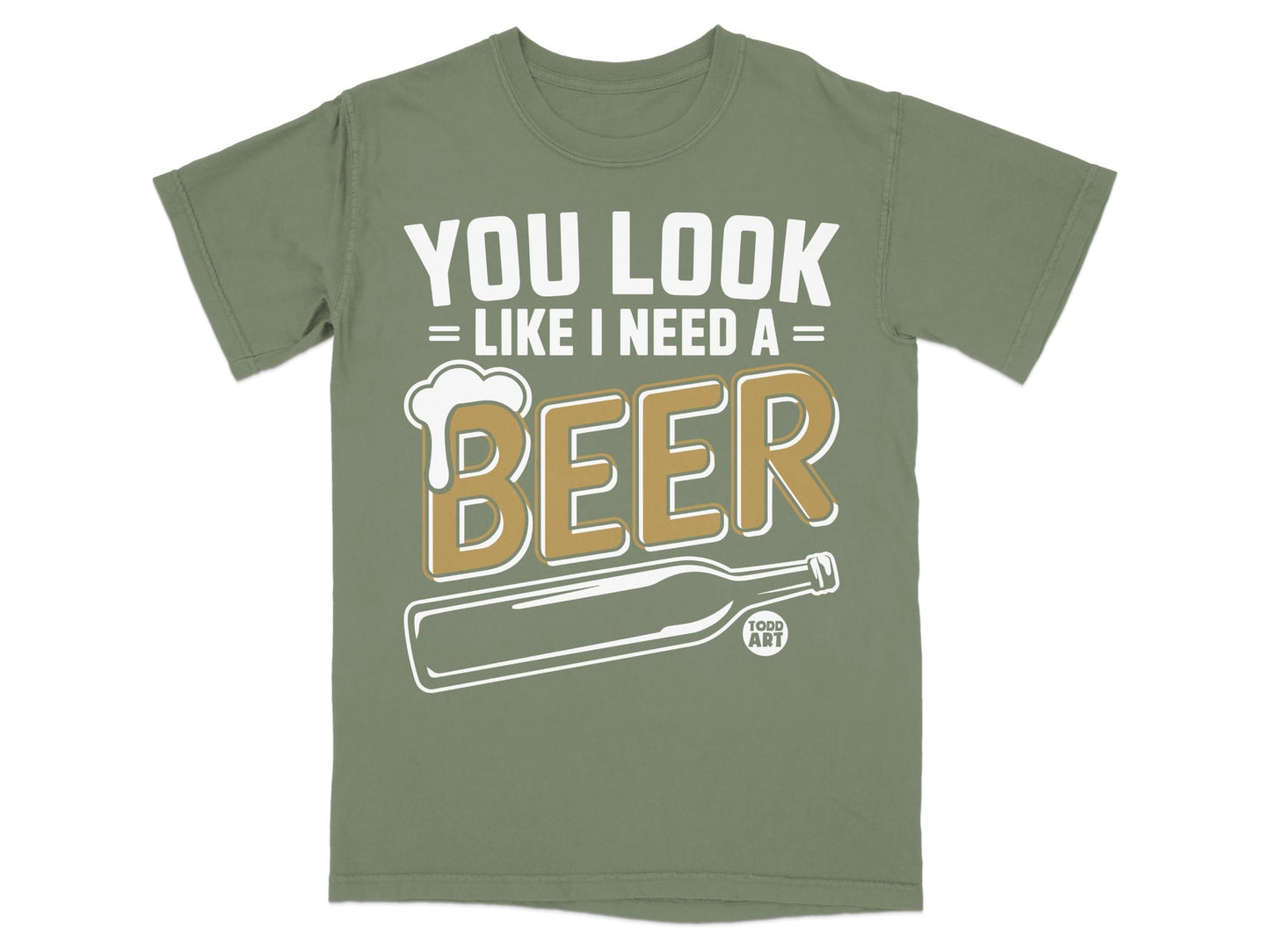 You Look Like I Need A Beer Graphic Tee Shirt