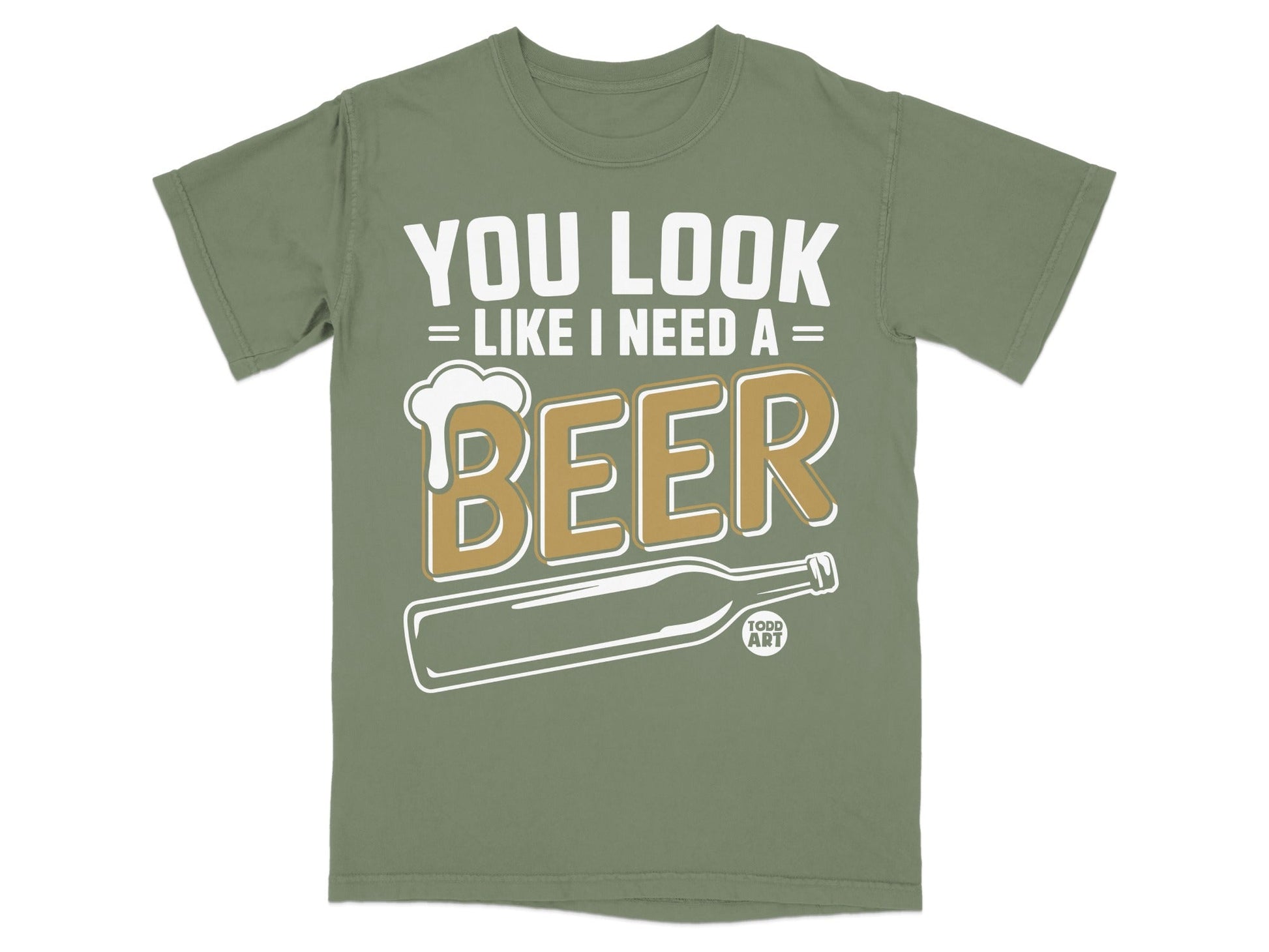 You Look Like I Need A Beer Graphic Tee Shirt