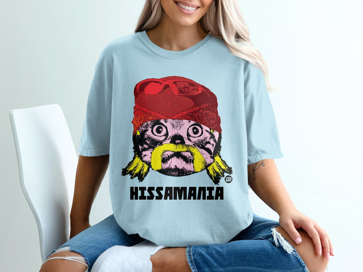 Retro Hissamania Cat Printed Shirt Product