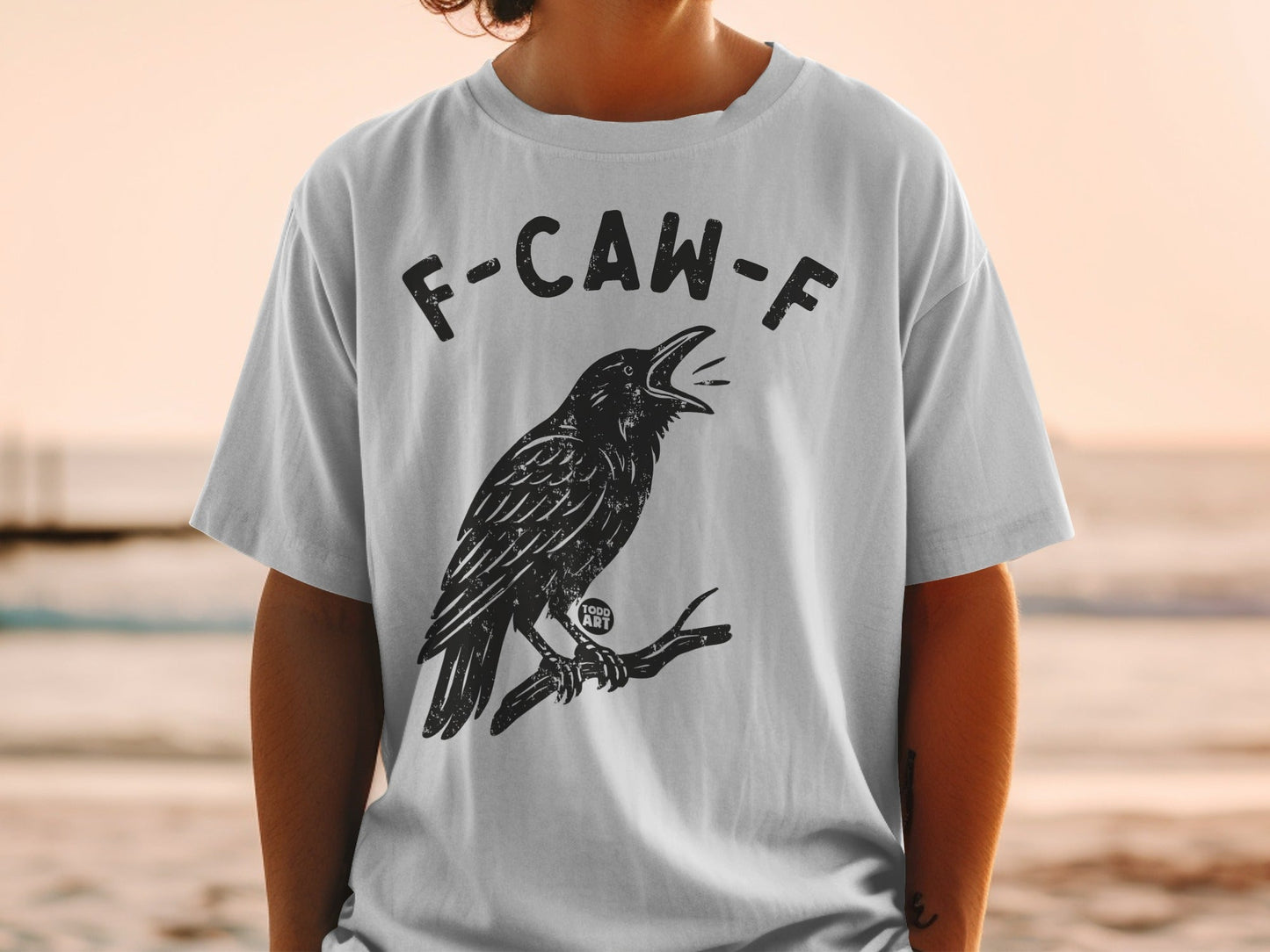 F-CAW-F Graphic Crow Illustration Shirt Product