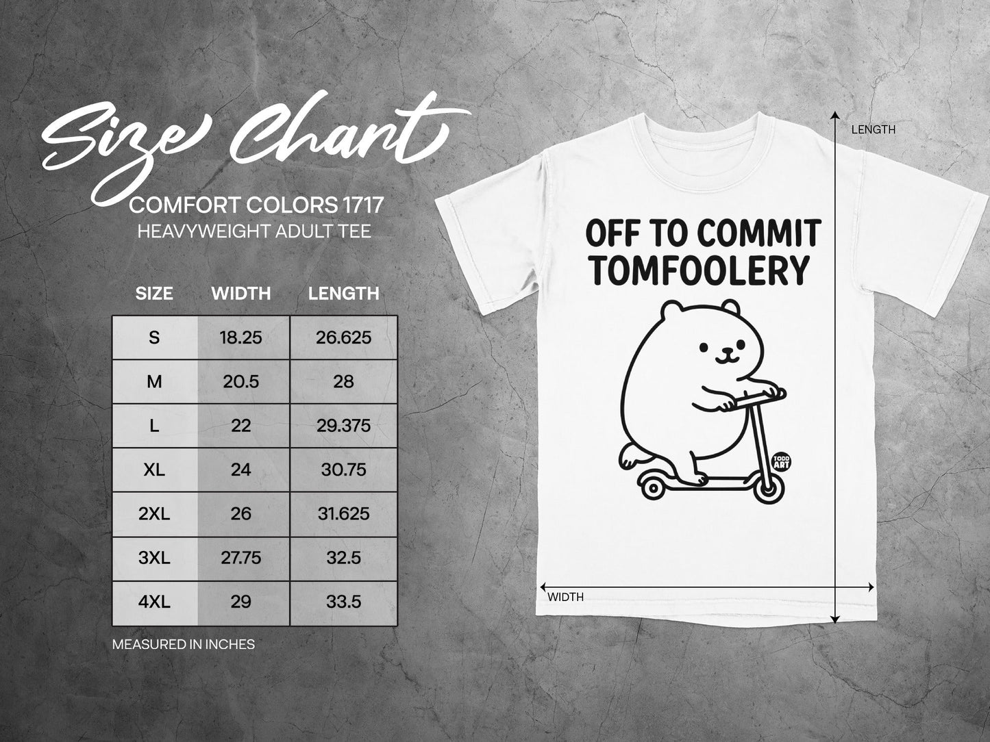 Cute Bear Off To Commit Tomfoolery Adult Tee