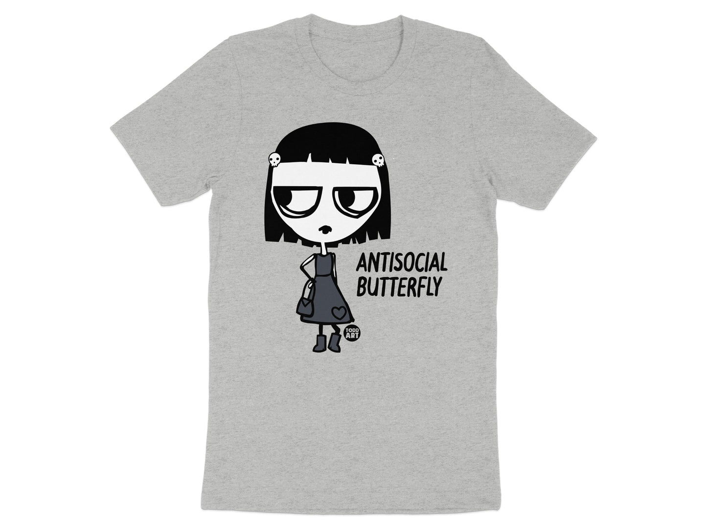 Antisocial Butterfly Graphic Tee with Unique Design