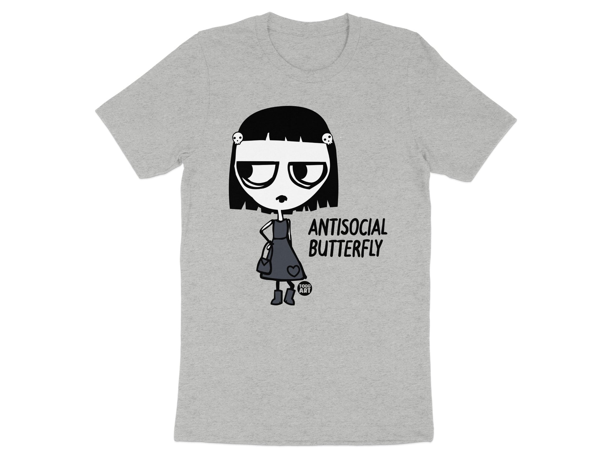 Antisocial Butterfly Graphic Tee with Unique Design