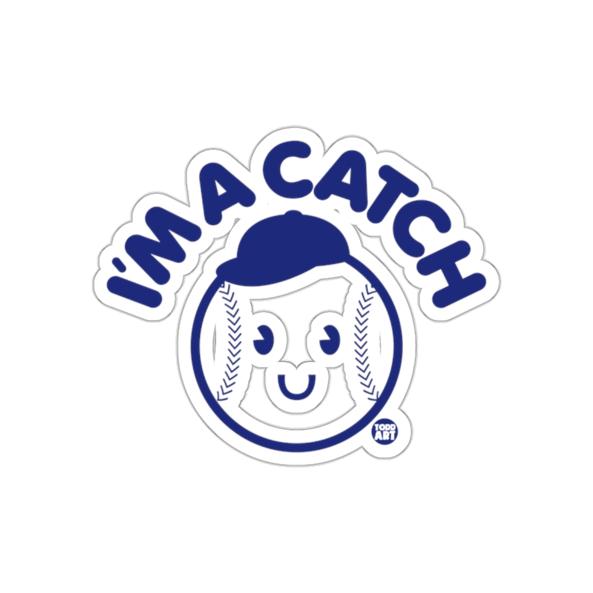 Im a Catch Baseball with Hat Funny Sport Pun sticker