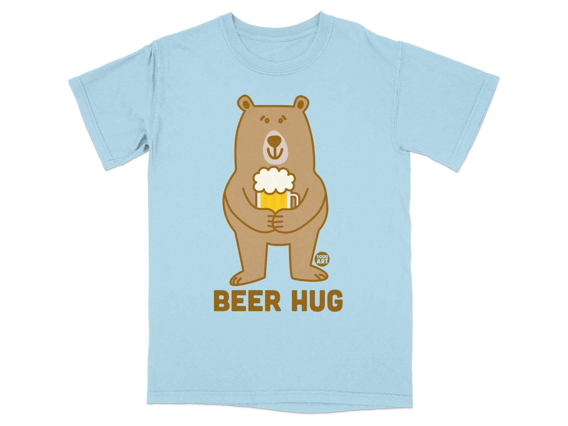 Beer Hug Bear Holding Beer Graphic T-Shirt